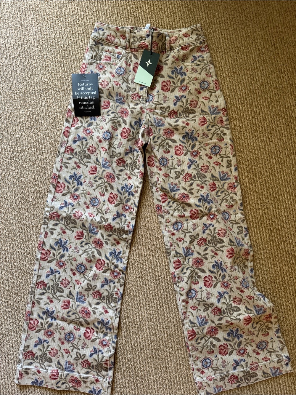Tuckernuck Floral Wide-Leg Trousers in Dianthus Floral